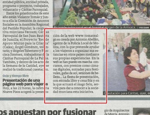 Nota de prensa en el periódico “LA OPINIÓN” de Murcia
