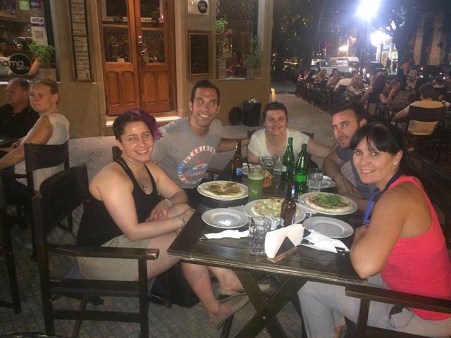 La última cena con: Ceci, Antonio, Mercedes, Soler y Mangeles