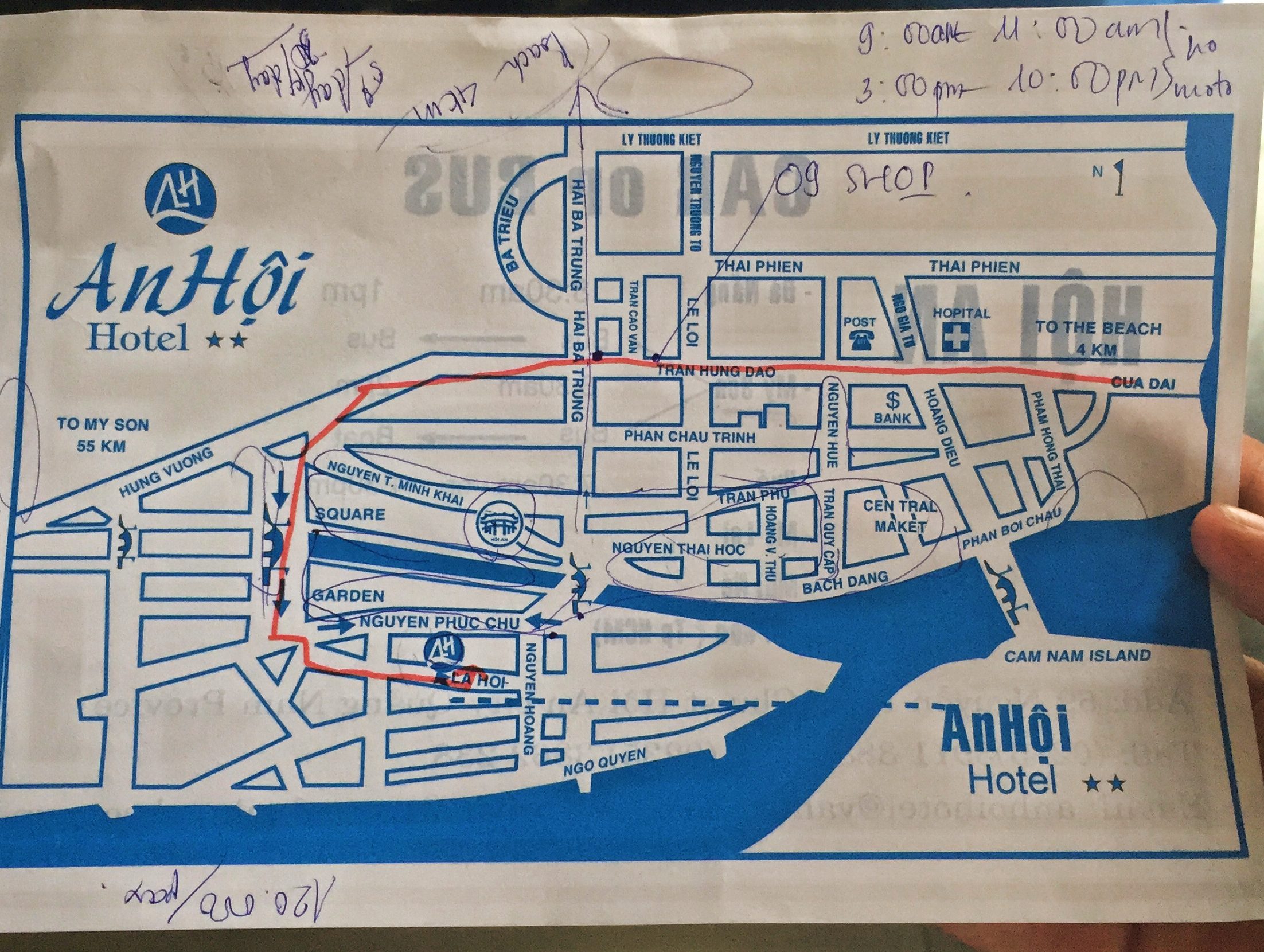 Mapa del centro de Hoi An